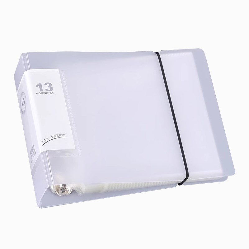 活页夹外壳图画识字卡收纳册资料夹插页透明文件夹绘图作业夹打孔