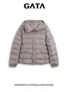 GATA伽搭 收腰显瘦连帽短外套 GT1012F02