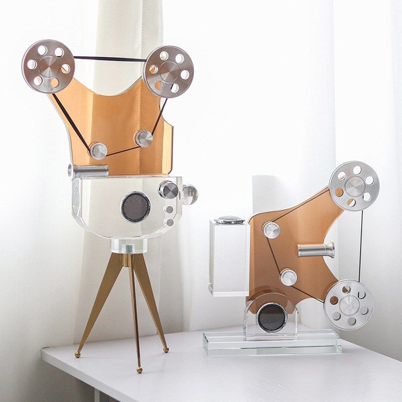 现代轻奢电影放映机水晶装饰摆件样板房售K楼处高档软装家居工艺,特色手工艺,其他特色工艺品,淘宝优惠券,粉丝福利购,淘宝优惠卷