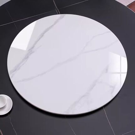 实木圆桌面板阳台休闲小桌子台面板可定制转盘木S板圆形茶几转盘