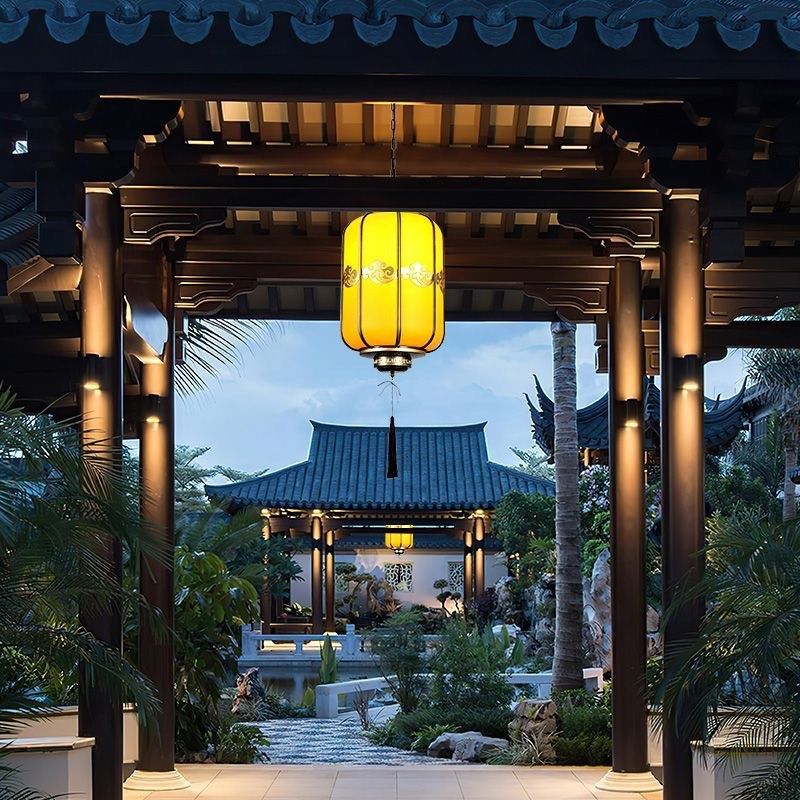 新中式户外凉亭灯笼吊灯防水x室外庭院别墅大门挂灯走廊过道阳台,家装灯饰光源,客厅吊灯,淘宝优惠券,粉丝福利购,淘宝优惠卷