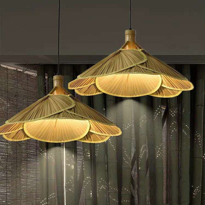 中式竹艺个性f吊灯怀旧锅盖竹编茶室民宿装饰怀旧餐厅复古伞型灯,家装灯饰光源,客厅吊灯,淘宝优惠券,粉丝福利购,淘宝优惠卷