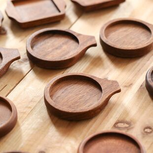 杯垫定制茶杯杯托茶道胡桃木垫实木咖啡杯垫公道杯木隔热垫新中式