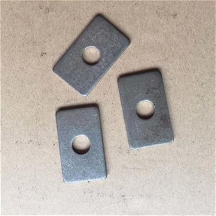 铁块铁片长方条g形铁垫片冲压带圆孔直径1.2cm铁盘子方板穿孔宽板