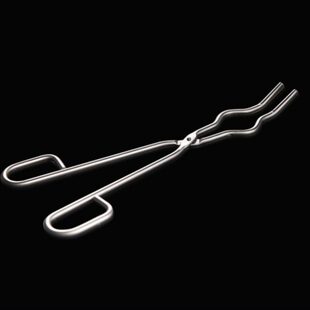 实验室耐高温蒸马弗炉钳坩埚钳子夹子不锈钢钳皿发长柄钳坩埚灰皿