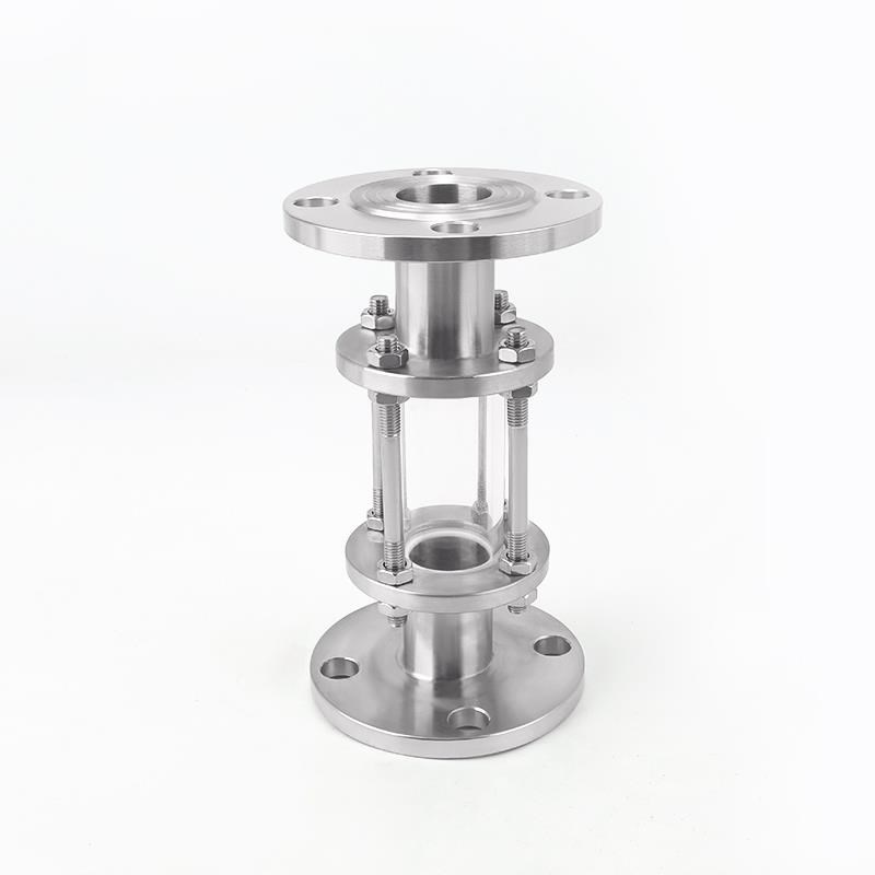 304/316L不锈钢法兰视盅视镜HGS07玻璃管道观察口DNT506580100