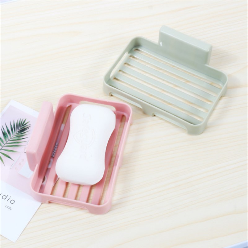 浴室洗漱免打h孔肥皂架 强力无痕单层沥水置物架肥皂盒香皂盒