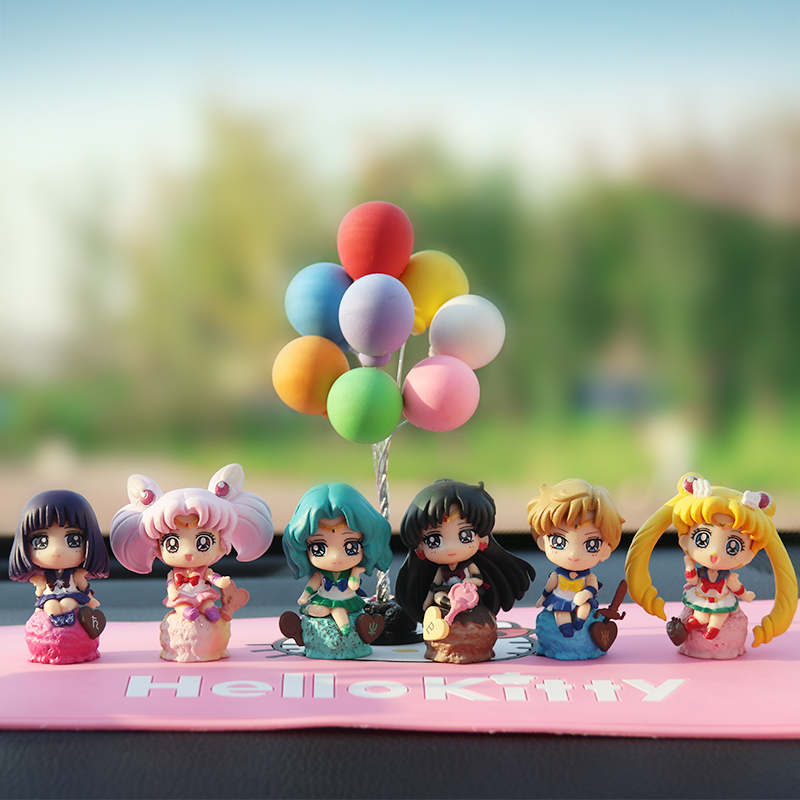 美少女战士Q版公仔汽车摆件创意月野兔K车内装饰品车载网红模型女