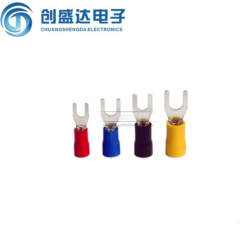 红色1000祇 SiV1.25-4接线端子1.5平方Y型1-3U型 线叉形端子叉子
