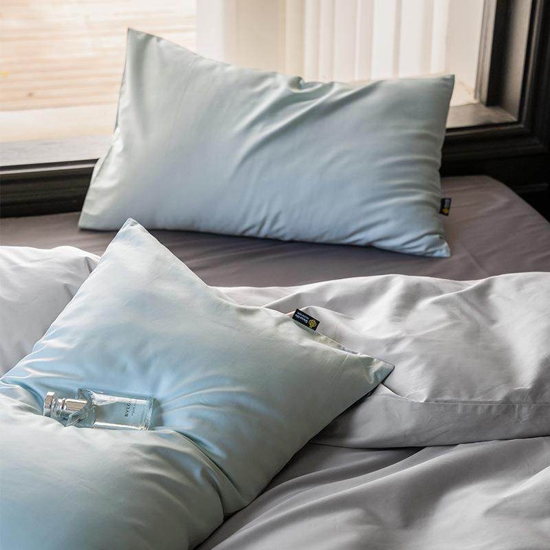 轻奢简约风100S四件套纯棉床单被套被罩长绒棉贡缎公寓三件套床品