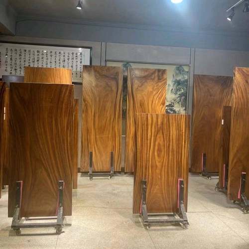雨木胡桃木原木整板实木大板桌茶桌奥坎简约现代茶台办公桌家具