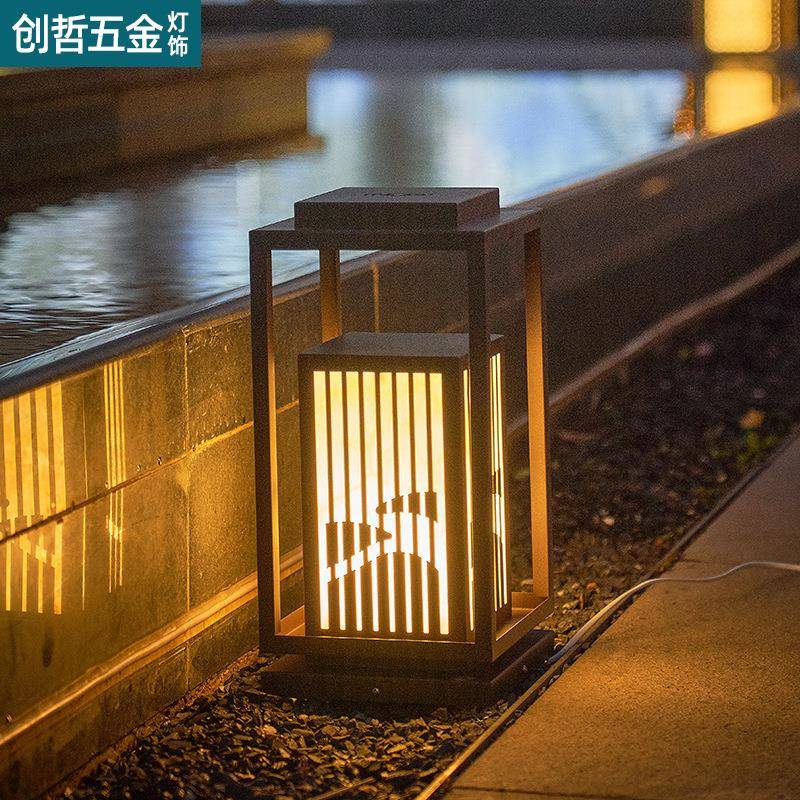 户外防水家用市电庭院灯室外别墅大门接电两用围墙灯园林草坪灯