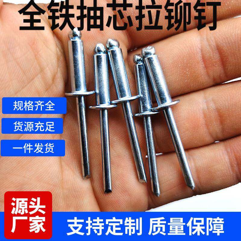 全铁抽芯铆钉铁拉铆钉开口型抽芯全铁拉铆钉拉柳丁