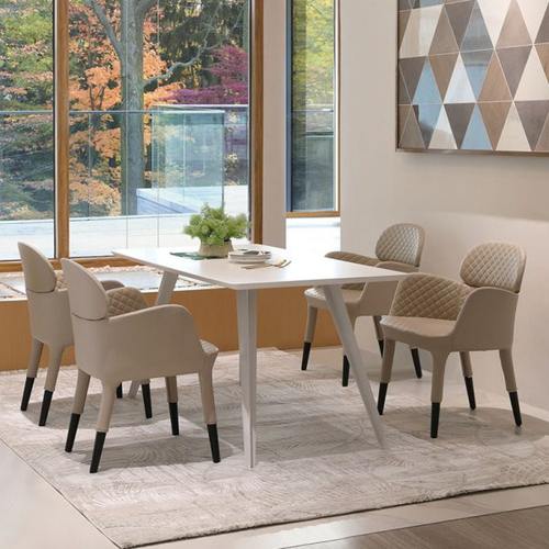 轻奢皮餐椅靠背北欧休闲简约时尚接待售楼处洽谈椅咖啡椅B356-1B