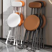 折叠凳子靠背家用小板凳可叠放矮凳椅子简约餐桌凳现代网红高凳圆