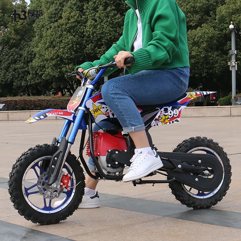 迷你燃油小型机车跑车儿童越野摩托车小高赛汽油成人49cc山地趴车