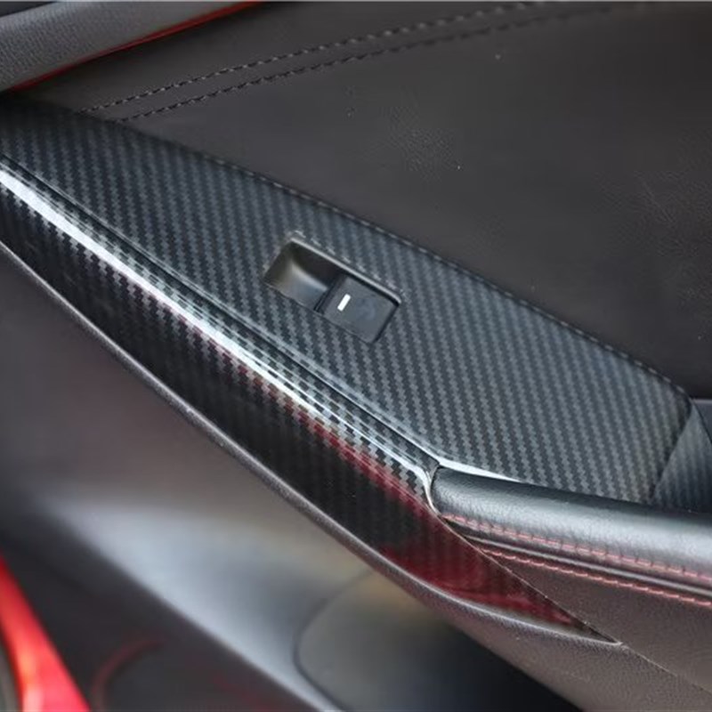 适用于14-18款阿特兹碳纤维内饰贴 改装桃木中控面板 电动车窗贴