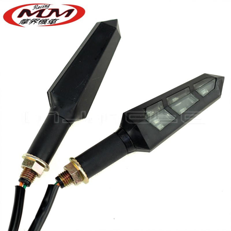 通用本田川崎铃木雅马哈晓星12V越野摩托车改装配件LED转向信号灯