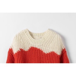 软糯显白毛衣 女秋冬款 灿若朝阳 百分百纯羊绒锦鲤拼色套头针织衫