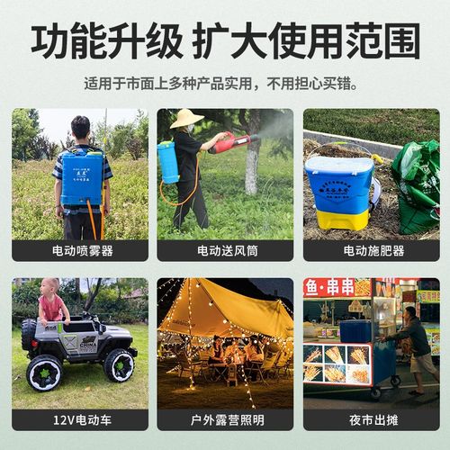 12v大容量喷雾器锂电池农用电动喷雾机电池电瓶打药机专用蓄电池