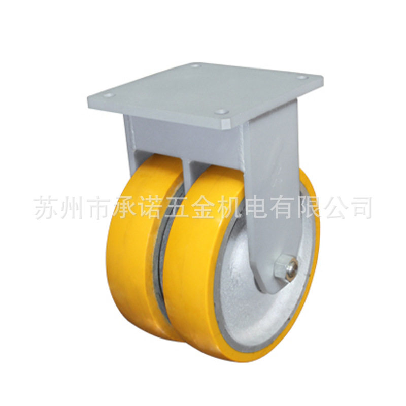 重型双轮铁芯包黄色聚氨酯万向轮载重7吨10吨PU万向轮脚轮,基础建材,脚轮/万向轮,淘宝优惠券,粉丝福利购,淘宝优惠卷