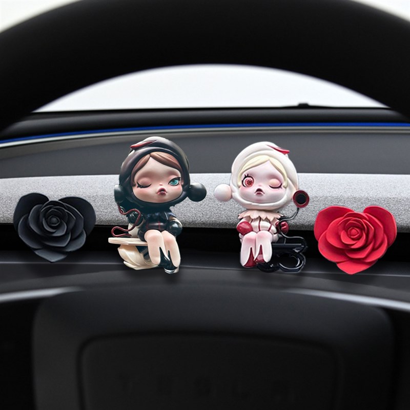 泡泡玛特漫相集车载摆件车饰出风口香薰汽车装饰新车礼物