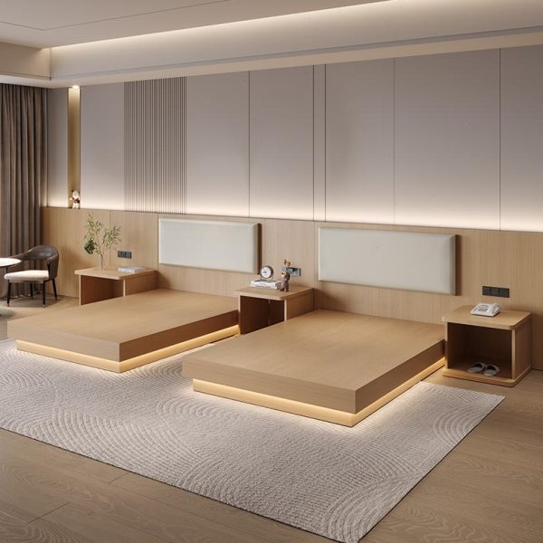 酒店家具标间全套床民宿客房双床定制专用全季如家单标间宾馆用床