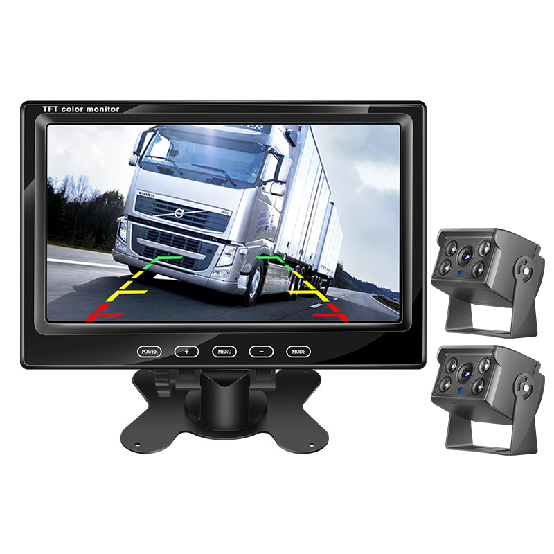 7寸车载显示器大小货车倒车影像24v高清夜视收割机液晶屏12v通用