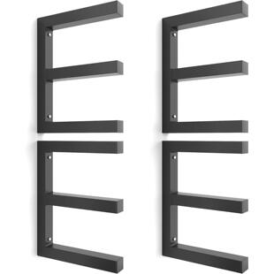 4件装木材储存架壁挂式木质储存架金属木质整理架适用于棚屋车库