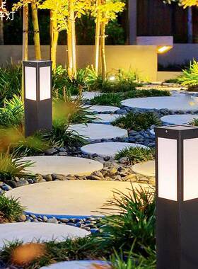 太阳能防水落地方形草坪灯草地灯led花园别墅道路庭院灯中式风格