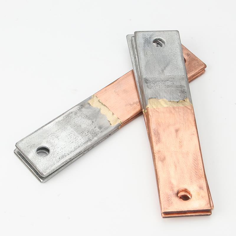 铜铁转换条接头铜排铁排过渡板4*40机房接地铜排连接器5*50转接头