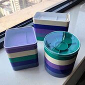 多彩元 修表工具盒 防尘盒子 机芯配件盒子 件盒 5层零件盒