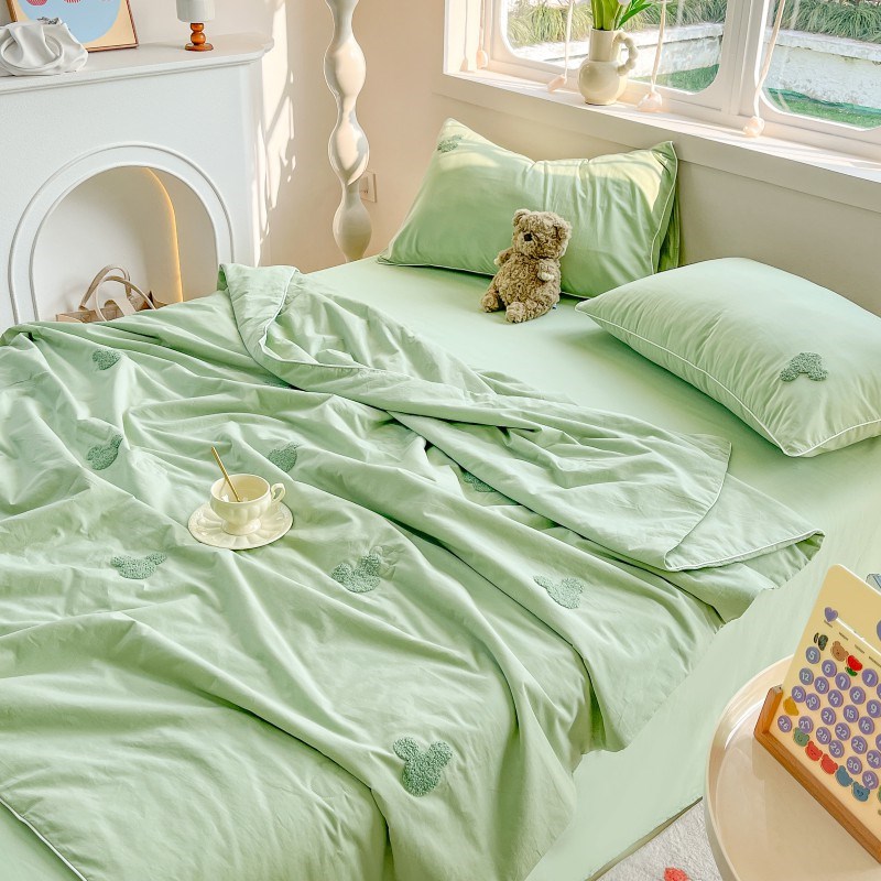 迪士尼米奇夏被空调被四件套夏季儿童薄被子单人双人夏凉被可机洗