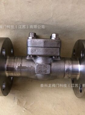 H44W-64R不锈钢316压温锻钢止回阀法兰卧旋启式向阀DN65 80