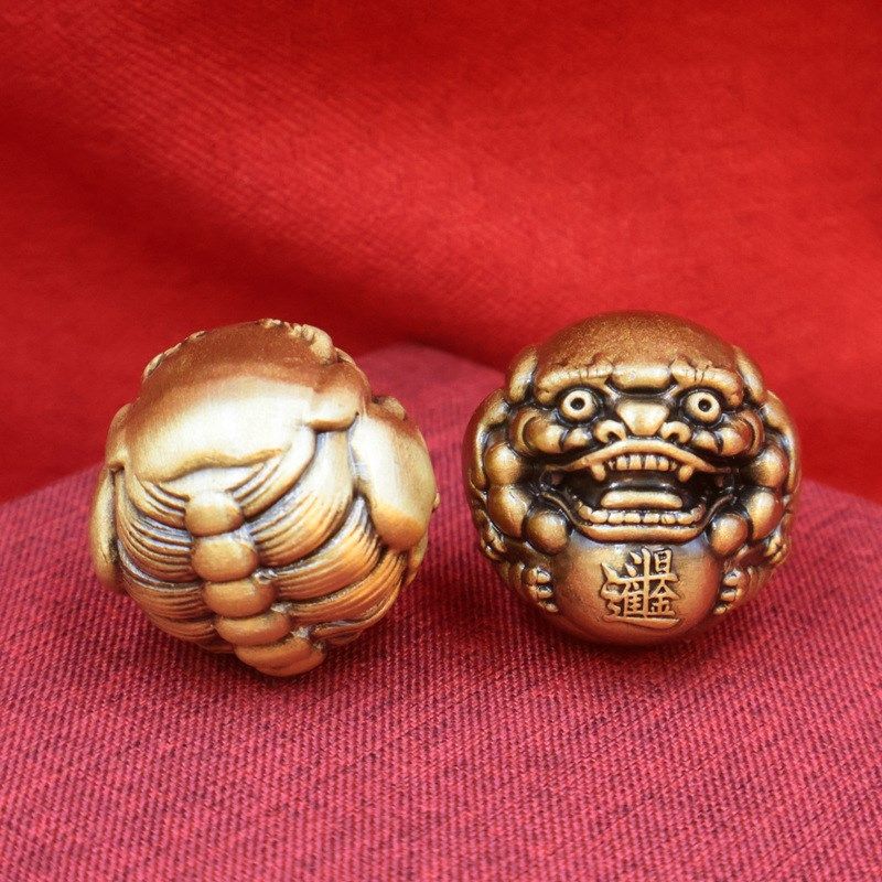 黄铜貔貅摆件手把件随身盘玩解压装饰文玩把玩件皮丘男士吊坠礼品