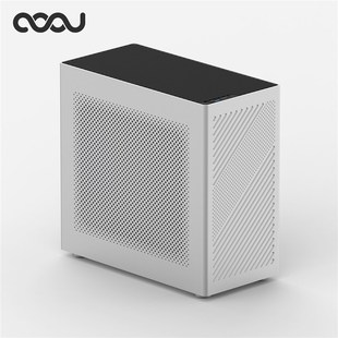 COOJ MATX铝合金一体成型外壳直插水冷ITX电脑机箱 宰相Z18网孔版