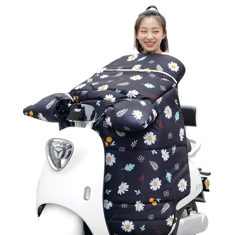 电瓶电动车挡风被冬季加绒加厚防水防雨电车摩托防风罩神器冬季款