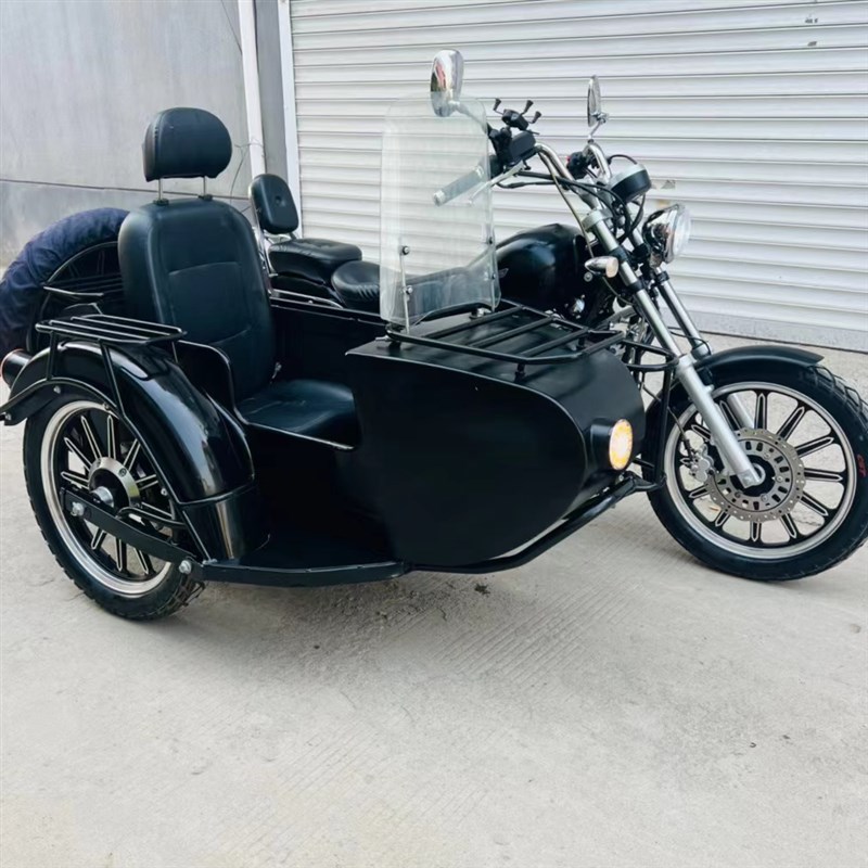 哈雷883巡航越野偏三轮改装大地鹰王400边三轮复古太子侉子摩托车