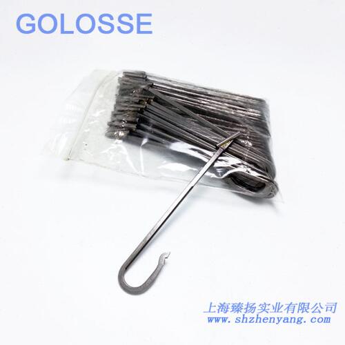 高品质钩编机导纱管 1.5-75-137半扁管子针 纬纱针勾编机配件