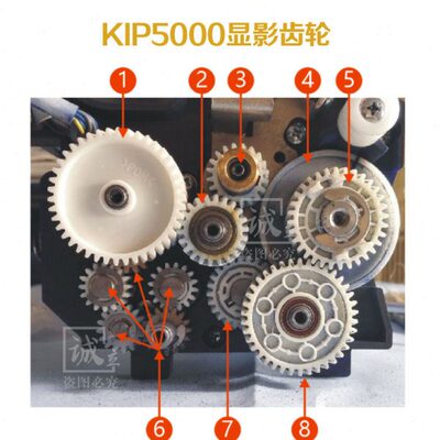 奇普KIP 5000工程复印机 显影器齿轮 减速齿轮  15/38齿斜