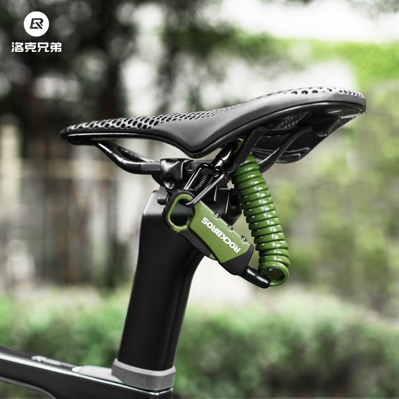 洛克兄弟便携头盔锁公路自行车电动摩托车密码锁行李箱骑行防盗锁