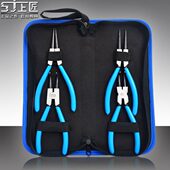 上匠挡圈钳多功能卡环钳卡黄钳内外撑外直内直 内弯卡簧钳子 外弯