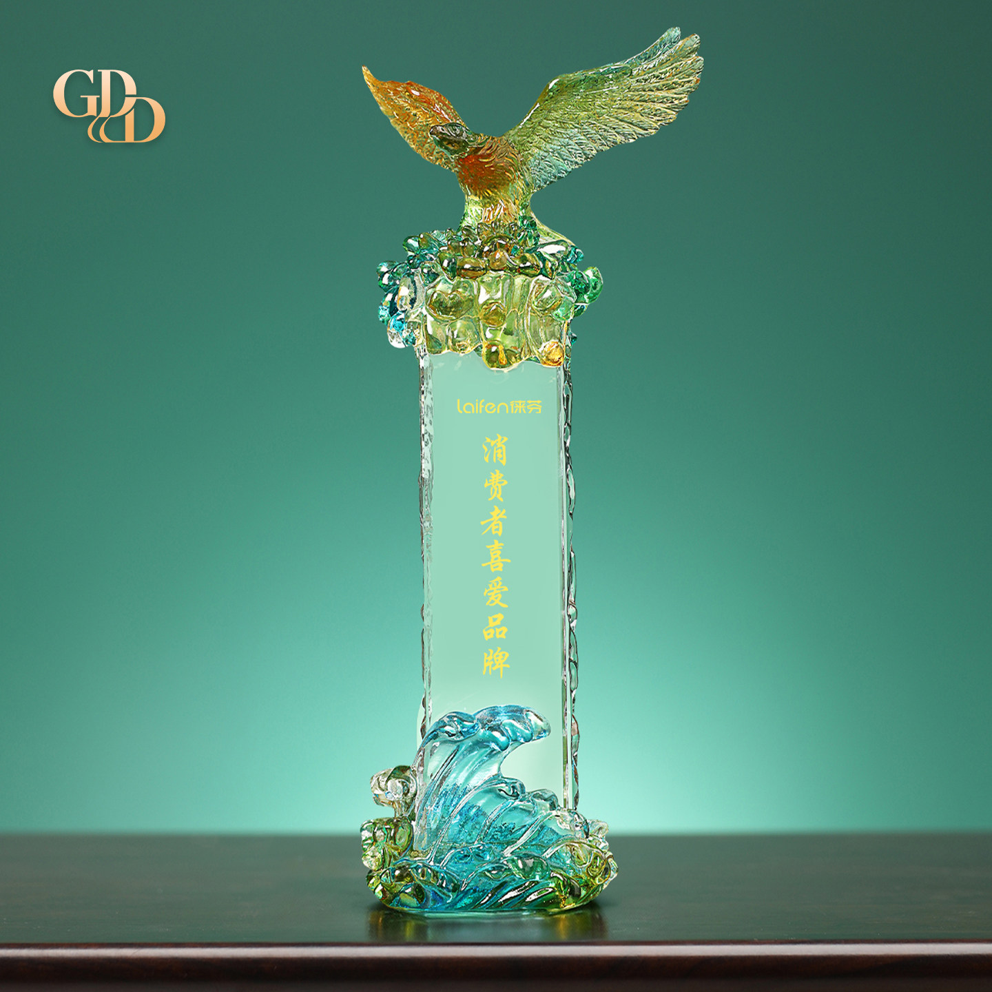 古东东古法琉璃老鹰奖杯商务合作开业庆典公司表彰颁奖纪念礼品