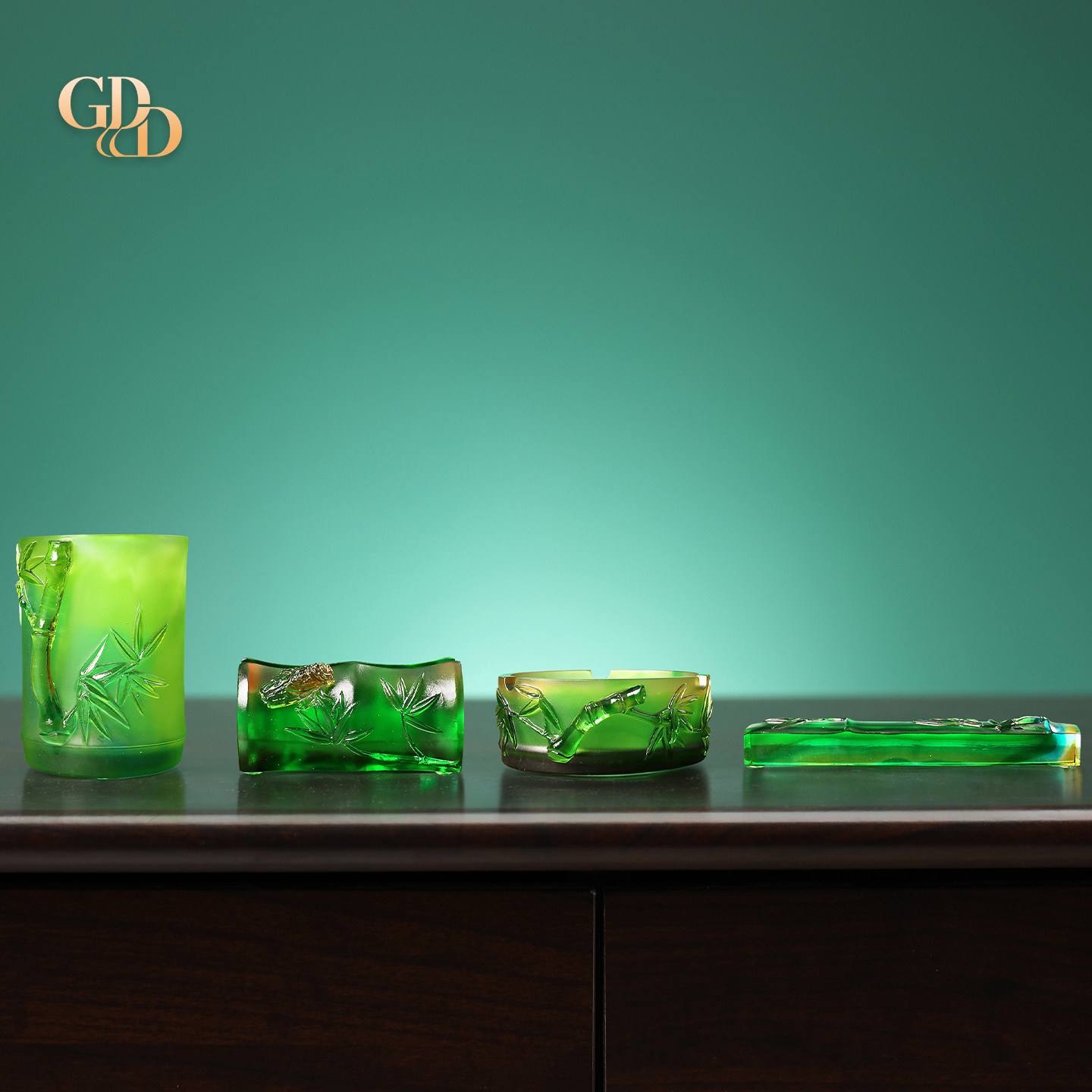 古东东节节高升琉璃笔筒镇纸笔搁烟灰缸办公室文房礼盒送长辈礼物,家居饰品,装饰摆件,淘宝优惠券,粉丝福利购,淘宝优惠卷