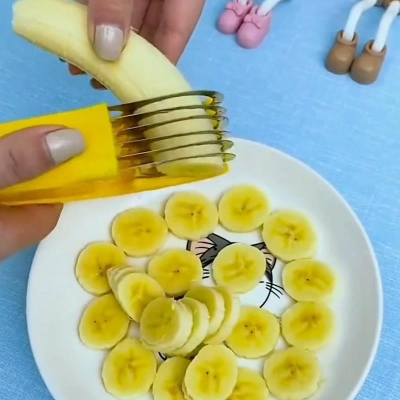 水果分割器不锈钢香蕉火腿肠切片神器多功能分片器家用厨房小工具
