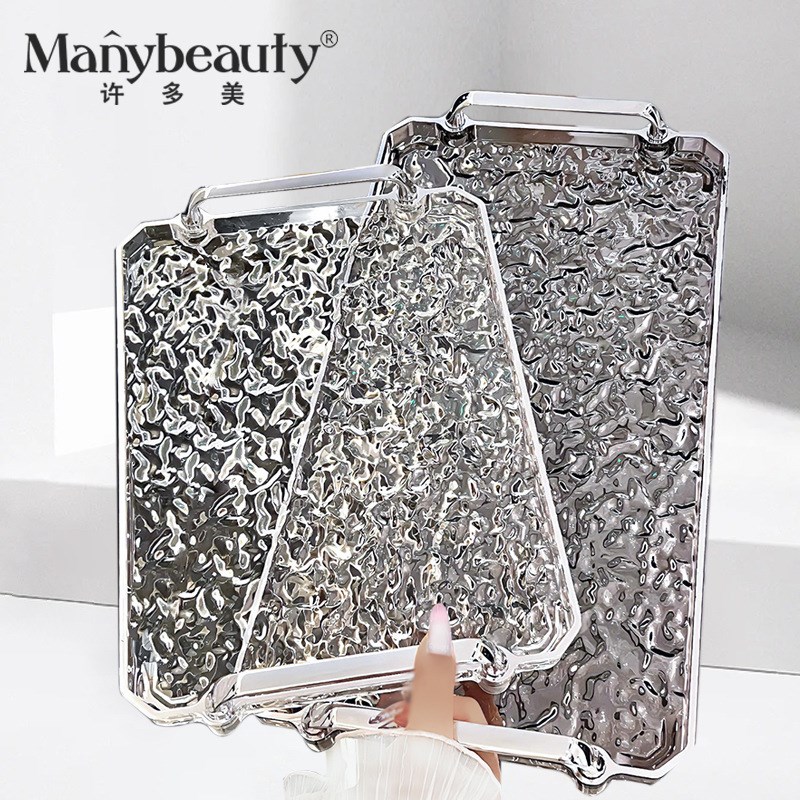 茶盘轻奢高档新款杯子水杯长方形托盘K家用透明美容院客厅茶几