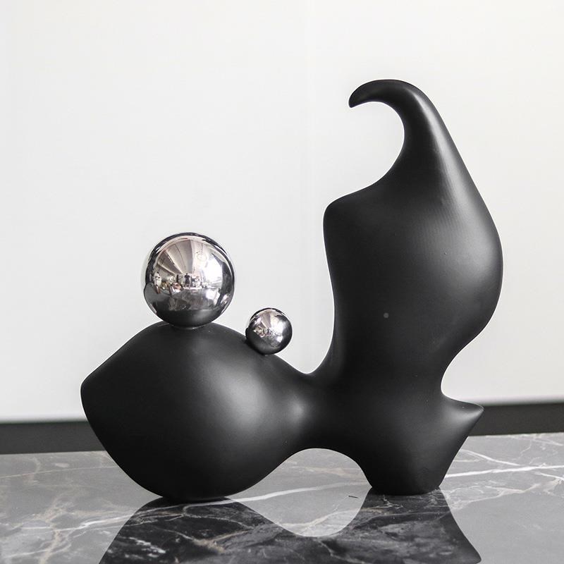 板抽象几何雕塑异型轻摆件样间售奢楼处博古架882玄关Z室内软装艺