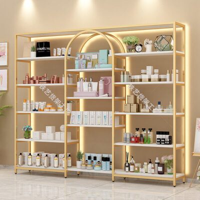 美容陈列柜母婴店货架展示架可调节置物架婴儿用品多层商用展示柜