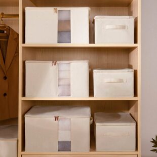 衣物衣柜收纳棉被折叠可视牛津布收纳整理箱大号衣物收纳箱