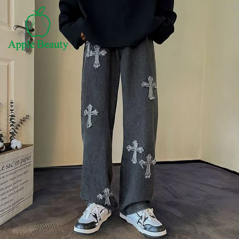 牛仔裤男秋冬季青少年潮牌宽松情